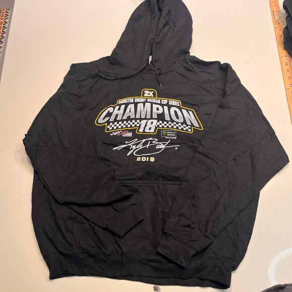 Monster Energy Racing Team 2019 NASCAR Cup Series Champion Hoodie Size XL - Picture 2 of 8